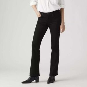 Levis 725 High Rise Bootcut Jeans Womens 29x30 Black Stretch Denim 18759-0063